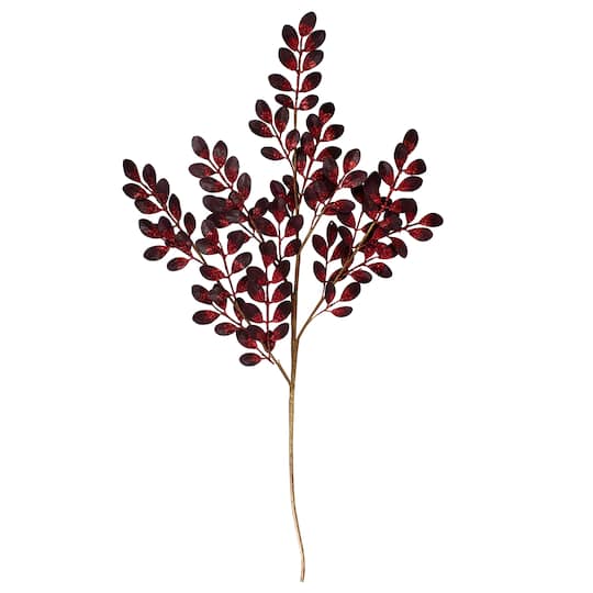 37" Red Glittered Leaves Artificial Christmas Spray By Northlight | Michaels®